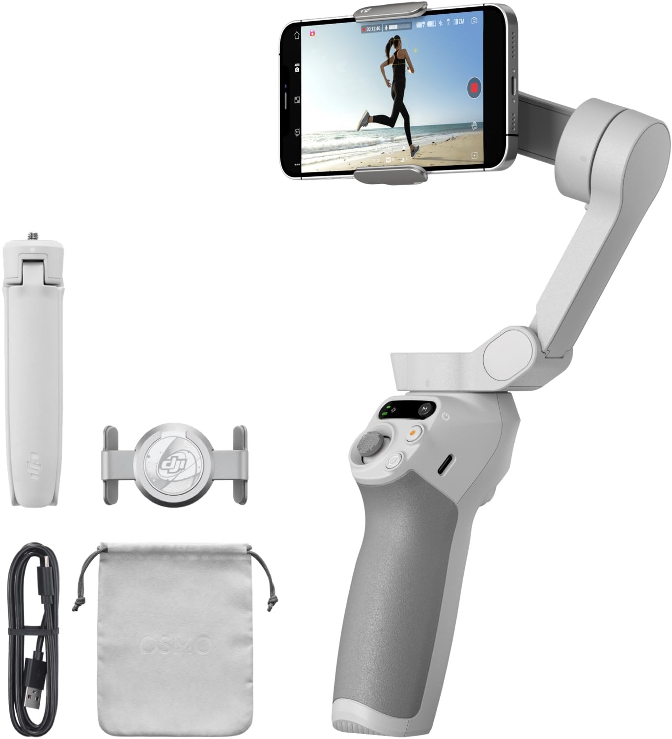 DJI OSMO Mobile SE Smartphone-Gimbal, 3-Achsen-Stabilisierung, handlich und faltbar, Android- und iPhone-Gimbal mit ShotGuides, Smartphone-Gimbal mit ActiveTrack 5.0, Vlog-Stabilisator