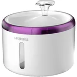 Petrebels Trinkbrunnen für Katze, Spring 20 Katzenbrunnen, mit LED, Ultra Leise, mit Aktivkohlefilter, 2,4 Liter, Farbe Weiß