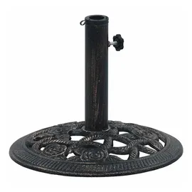vidaXL Sonnenschirmständer Schwarz Bronze 9 kg 40 cm Gusseisen