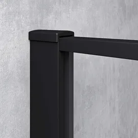 SoGood doporro Duschkabine Duschabtrennung Schwarz 90x120x195cm Eckdusche mit Duschwanne ESG-Sicherheitsglas Klarglas inkl. beidseitiger Easy-Clean-Beschichtung Ravenna64