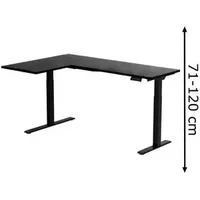 FlexiSpot Schreibtisch E1LB, schwarz, elektrisch verstellbar, 180 x 71-120 x 120, L-Form