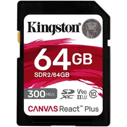 Kingston Canvas React Plus R300/W260 SDXC 64GB