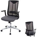 Mendler Bürostuhl HWC-J53, Drehstuhl Schreibtischstuhl, ergonomisch Kunstleder grau