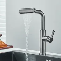 Küchenarmatur Edelstahl 360° Ausziehbar Wasserhahn Einhandmischer mit Brause