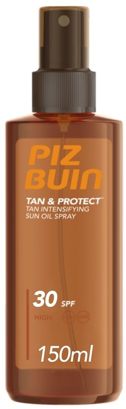 Piz Buin Öl mit LSF Tan & Protect Tan Intensifying Sun Oil Spray LSF 30 Sonnenschutz 150 ml Hellbraun