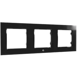 Shelly Wall Frame für Wall Switch, 3-fach, schwarz