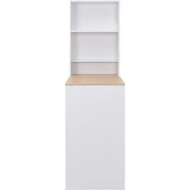 vidaXL Bartisch mit Schrank 115 x 59 x 200 cm Weiß