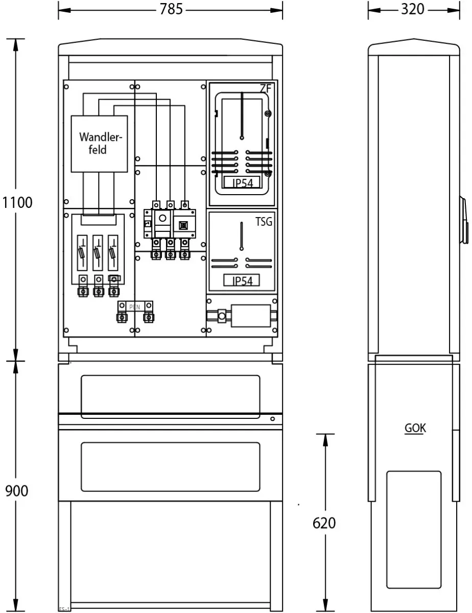 uesa Wandlermessung WM-ZP-250A Westnetz