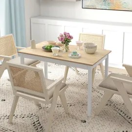 Homcom Küchentisch 120 x 75 x 75 cm beige