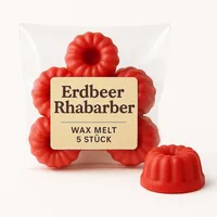 Duftmelt Erdbeer & Rhabarber | 5er Set - Duftwachs | Duftkerzen