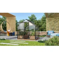 Vitavia Gewächshaus Venus 3800 Schwarz 3,8 m2 inkl. Fundament