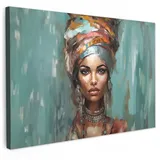 onlywow Leinwand Bilder Abstraktes Porträt | Gr.: 150 x 100 cm