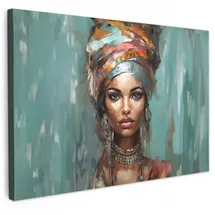 onlywow Leinwand Bilder Abstraktes Porträt | Gr.: 150 x 100 cm