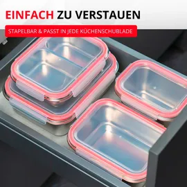 Westmark Edelstahl Lunch Box Frischhaltedose, 1300 ml