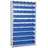 BRB-Lagertechnik Kleinteileregal, verzinkt, 2000x1070x315 mm, 10 Böden, mit 60 Sichtboxen LB 4 blau