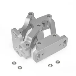 7243-AL-75-EL Mehrgelenkscharnier, innenliegend, Öffnungswinkel 120°, Aluminium