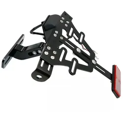 Motorrad Kennzeichenhalter Universal mit LED Beleuchtung Zaddox KH5