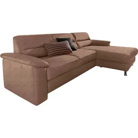 sit&more Ecksofa »Top Ascara L-Form« inklusive Boxspring/Federkern-Polsterung, komfortablem Federkern braun