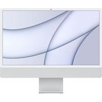 Apple iMac 24" All-In-One Desktop PC System (Mitte 2021), M1, 8GB RAM, SSD 256GB, M1 8-core GPU, macOS Big Sur, INT KB, Silber