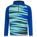 Head Kapuzenpullover Hoodie mit Kapuze Topspin (100% Polyester) royalblau/türkis Herren