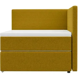 99rooms Phönix Mini Plus Boxspringbett 90x200 cm Webstoff MALMO_NEW Gelb Seitenteil links