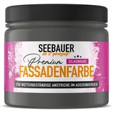 SEEBAUER diy Silikonharz-Fassadenfarbe Schwarz 300ML für Außen (No. 104 Black Pearl) Selbstreinigende Fassadenfarbe mit Lotuseffekt - Geeignet für Putz, Mauerwerk und Beton