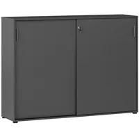 Lomadox Aktenschrank META-80 Büro Raumteiler abschließbar in anthrazit, B/H/T: 160,2/119,4/41 cm schwarz