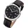 REGENT Herren Armbanduhr F-1227 Edelstahl Lederband schwarz