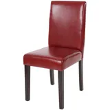 MCW Esszimmerstuhl, Rot, Schwarz, Leder, 43x90x56 cm, Esszimmer, Stühle, Esszimmerstühle, Vierfußstühle
