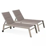 Oviala Sonnenliege 202 x 103 x 65 cm Taupe