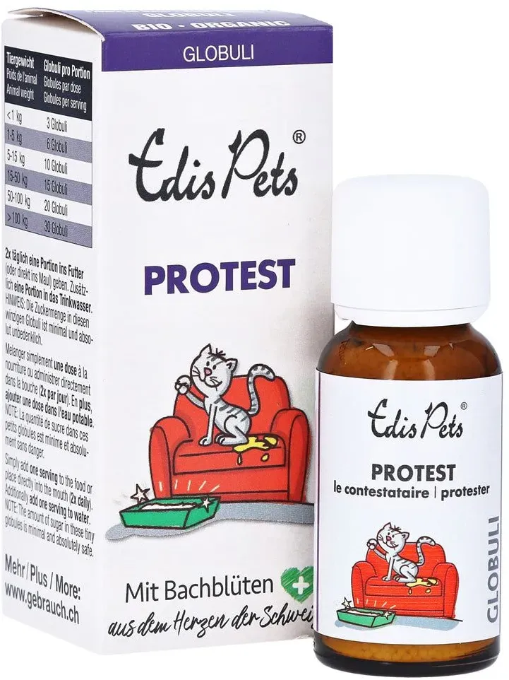 Edis Pets Protest Bio Bachblüten für Katzen Globuli 20 g