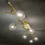 Ideal Lux Maracas 6-flg. Messing/transparent