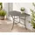 DEGAMO Gartentisch Palermo halbrund 110 x 58 x 72 cm Grau/Schwarz/Silber