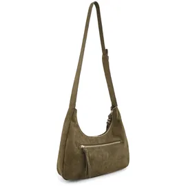 FredsBruder Velvet Wild Umhängetasche Leder Braun/Khaki