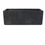 Köhko Blumenkübel aus Fiberglas neuartiges Stein-Optik Pflanzkübel 58x17x17 cm Anthrazit Trog