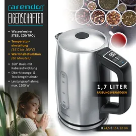 Arendo 1,7 l Silber