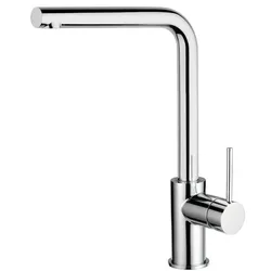 Vizio Wasserhahn Küchenarmatur Spültischmischer, Verchromt mit 360° schwenkbarem L-Auslauf