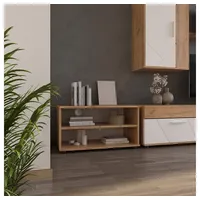 Vicco Bücherregal Berno, Goldkraft Eiche/Weiß, 70.8 x 38.9 cm