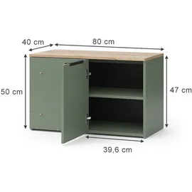 Vicco Eckkommode Wido 80 x 50 cm Grün