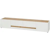 Furn.design TV-Lowboard weiß und Wotan Eiche TV-Unterteil 220 x
