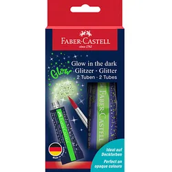 2 FABER-CASTELL Glitzer Glow in the dark Bastelkleber 2 x 12,0 g