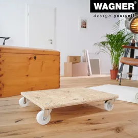 Wagner System GmbH WAGNER Transporthilfe OSB BIG 18 mm - 59 x 49 x 11 cm, Rollen Ø 75 mm, Feststeller, Tragkraft 250 kg - 20135401