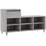furnicato Schuhregal Schuhschrank Grau Sonoma 102 x 36 x 60 cm aus Holzwerkstoff und Metall, 1-tlg. grau