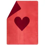 David Fussenegger Herz Kuscheldecke 150 x 200 cm Rot
