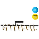 NÄVE LED Deckenleuchte »Belleza«, Lampen Gr. H: 27,00cm, schwarz (gold / schwarz) Deckenlampe, warmweiß, 32W, 3-Stufen-dimmbar, inkl. Treiber, L: 100cm