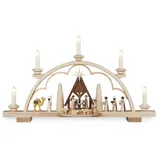 Müller GmbH Müller Schwibbogen Christi Geburt mit Krippe natur elektrisch