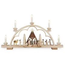 Müller GmbH Müller Schwibbogen Christi Geburt mit Krippe natur elektrisch