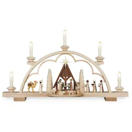 Müller GmbH Müller Schwibbogen Christi Geburt mit Krippe natur elektrisch