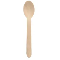 Papstar 180 Löffel, Holz pure 16 cm natur