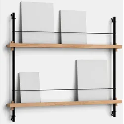 Magazin Regal – MS.65.1 - Eiche natur | Schwarz